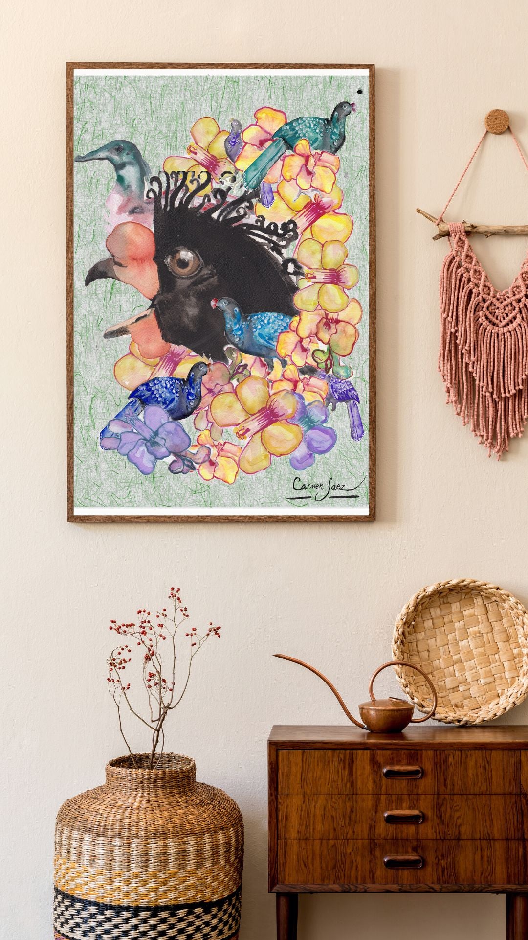 Red-billed curassow art print