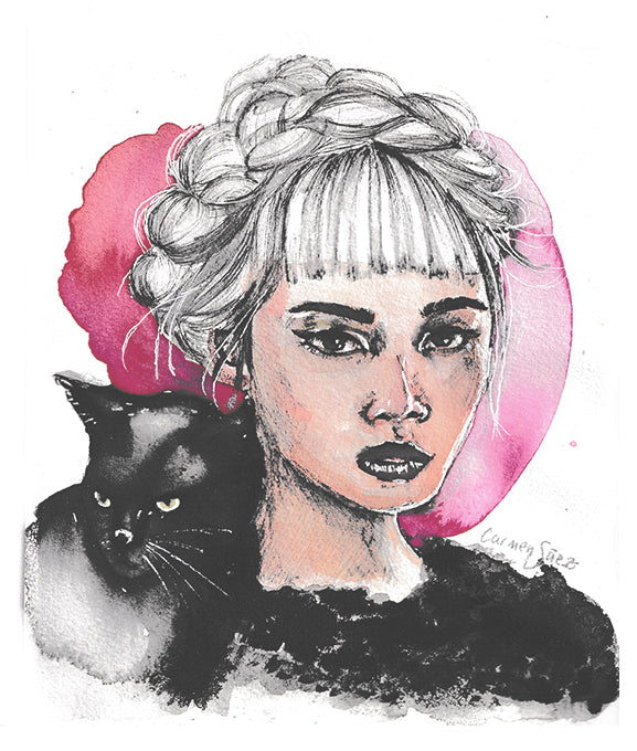 Chica y gato |  Girl and Cat