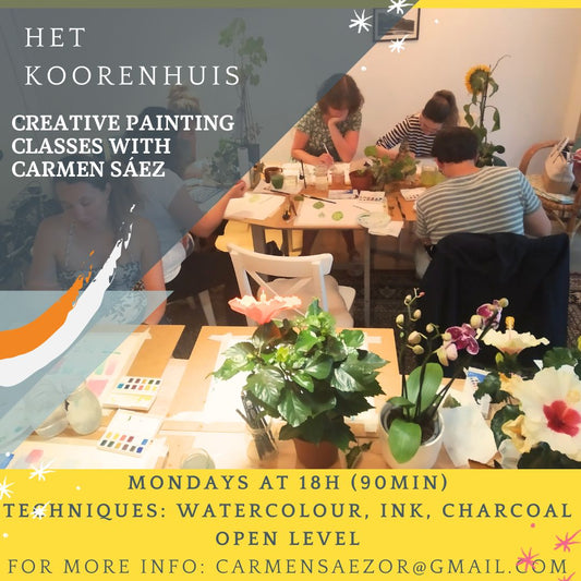 Creative painting classes for adults  Period 25th March - 8th July (13 sessions)